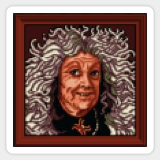 Grandmama Addams Portrait Pixel Art Sticker